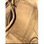 MCM  Visetos Lion Patchwork Boston Bag White Gold Leather Trim Satchel Photo 8