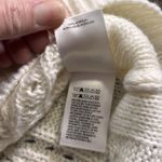 Lucky Brand  Women's Size XL Open Knit Fisherman Cable Pullover Ivory Sweater $99 Photo 6