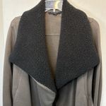 ALLSAINTS  Bora Women's Black/Gray Fleece Open Jacket Size XS Faux Fur Photo 1