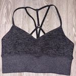 Alo Yoga Soft Lavish Dark Charcoal Gray Sports Bra Photo 1