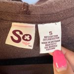 SO Y2K  Brown Velour Full Zip Hoodie Jacket Chocolate Comfort Babygirl Small Photo 7