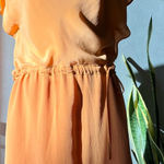 The Letter• 100% silk tangerine dress•sz L Orange Size L Photo 0