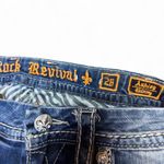 Rock Revival  Ashley Skinny Jeans Womens 28 Blue Embellished Designer Denim Bling Photo 5