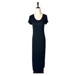 C&C California  Dress Womens Extra Small Black Short Sleeve Scoop Neck‎ Tee Maxi Photo 1