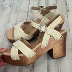 Sam Edelman Josefine Platform Wedge Sandal in Ivory Leather Size 9 Photo 8