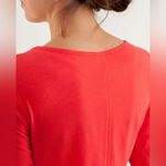 Lululemon Athletica Bright Red Long Sleeve Tee with Black Accents Photo 3