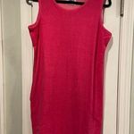 NWOT Metropolitan Size S Bright Pink Terry Cloth Tank Sun Dress Coverup Pockets Photo 0