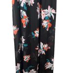 Candie's Black Floral Spaghetti Strap Long Maxi Dress Women Sz XS Photo 2