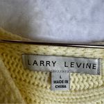 Larry Levine  Cream Cable Knit Shawl Wrap Ruana Asymmetric Neckline Cottagecore Photo 4