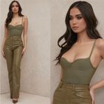 House Of CB  'Kamila' Olive Sweetheart Neckline Bandage Bodysuit NWOT‎ size XS Photo 4