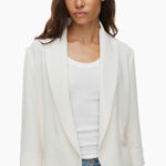 Aritzia Wilfred Women’s Size M Oversized Slouchy Blazer Cream Crepette Old Money Photo 0
