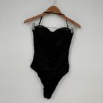 ZARA  Black Satin Bustier Bodysuit Halter Neck Corset Style XS Photo 8
