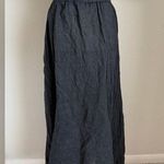 Flax  by Jeanne Engelhart Black Linen Maxi Skirt, Size Large Photo 0