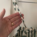 Madewell  Poplin Ruffle A-Line Midi Dress Striped Green and White Maxi size XL Photo 10