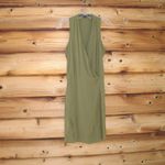 Tibi  Olive Silk Faux Wrap Dress Photo 2