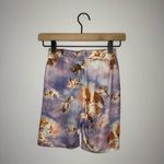 Angel Print High Waisted Biker‎ Shorts Blue Photo 1
