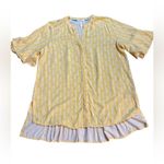 Matilda Jane Golden Hour Boho Cheerful High Low Blouse Sz M Photo 4