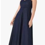 Kate Spade Dark Blue Denim Bow-waist Full Skirt Dress Womens sz. 14 Photo 0