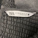 ZARA Stretchy Ruffle Sleeve Cropped Top Womens Size XS Gray Boho Photo 1