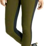 Athleta Olive Green Black Highline Hybrid Ankle Tight Photo 0