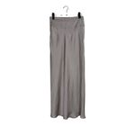 Free People  Normani Satin Silver Metallic Effect Midi Skirt Flowy Lightweight 2 Photo 13