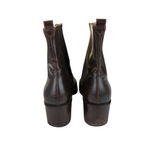 Kenneth Cole  Brown‎ Leather Chelsea Boots Block Heel Women's Size 9.5 Photo 3