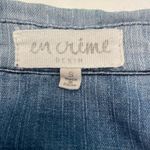 En Crème Sleeveless Denim Grunge Goth Festival Dress Blue Photo 3