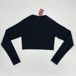 Cosmolle AirWear‎ Long Sleeve Top NWT Athletic Crop Shirt Large Black Thumbholes Photo 6