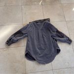 Free People Distressed Ruby Jacket Button Elbow Patch Washed Oversized Grunge XS Photo 5