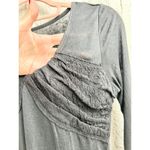NWT Woodrose Deli Long Sleeve Scoop Neck Rruched Ballet Top Black Women's Size S Photo 4