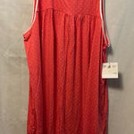 Kate Spade NWT  New York Polka Dot Knit Night Gown With Bows Size Large Pink Photo 0