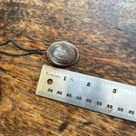 None Sterling silver and carved abalone shell Virgin Mary necklace or brooch pin Photo 3