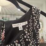 Robbie Bee NWT Black Abstract Dot Pleated Chiffon Dress Whimsy Festival Size 14 Photo 1