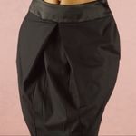 BCBGMAXAZRIA Black Satin Waistband Wool High Rise Pleated Skirt Size 4 Photo 1