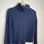 Banana Republic  Navy Waffle Knit Turtleneck Sweater Size XS Photo 1