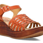 Kork-Ease KORKS Marley Faux Leather Sandal Women's 11 Orange Upper Cushioned Cork NWOT Photo 0