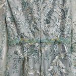 Mac Duggal Sequin Embellished Floral Lace V-Neck Long Sheer Sleeve Dress NEW Photo 7