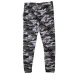 Hot Kiss  Pants Womens Medium Gray Camo Jogger Drawstring Pockets Stretch Gym Photo 2