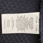 Trina Turk NWT  Observer Navy Blue Jacquard Tie Shoulder Dress Photo 5