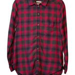 American Eagle  Outfitters Plaid Flannel Shirt Womens Med‎ Boyfriend Fit Trendy # Photo 0