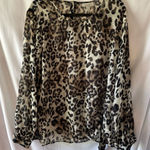 Dress Barn Leopard Print Sheer Women's Top Photo 0