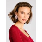 retrofete Hope Gemstone Earrings in Petal New Womens Pink Crystal Jewlery Photo 7