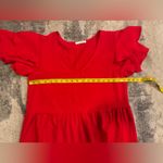 Timing  Red Apparel Ruffle Dress Photo 4