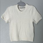 Abercrombie & Fitch Abercrombie Cream Short Sleeve Knit Sweater Photo 0