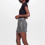 MOTHER The Vagabond Mini Fray Skirt in Greyscale Spot On Gray Size 2 Photo 3