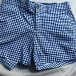 Old Navy Navy Blue Gingham Bermuda Shorts Photo 0