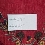 Chic Soul Burgundy Embroidered Boho Blouse NWOT Size 1X Oxblood Embroidered Top Photo 7