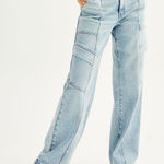 SO NWT  Low Rise Carpenter‎ Utility Jeans Size 15 Light Wash Wide Leg Y2K Style Photo 0