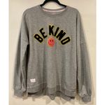 Simply Southern Be Kind Smiley Sweatshirt Gray Large Photo 2