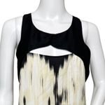 Silence + Noise Silence Noise Dress Women Medium Cream Black Scarf Print Shift Mini Casual Party Photo 4